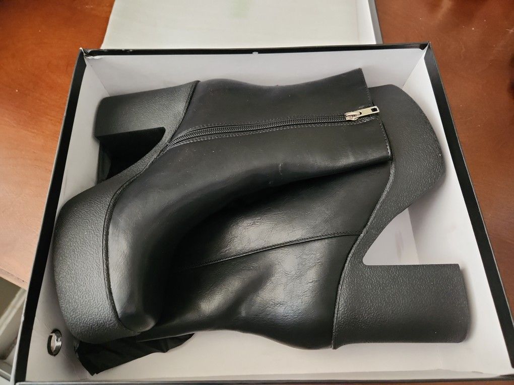 Platform Ankle Boots BLACK SZ 7