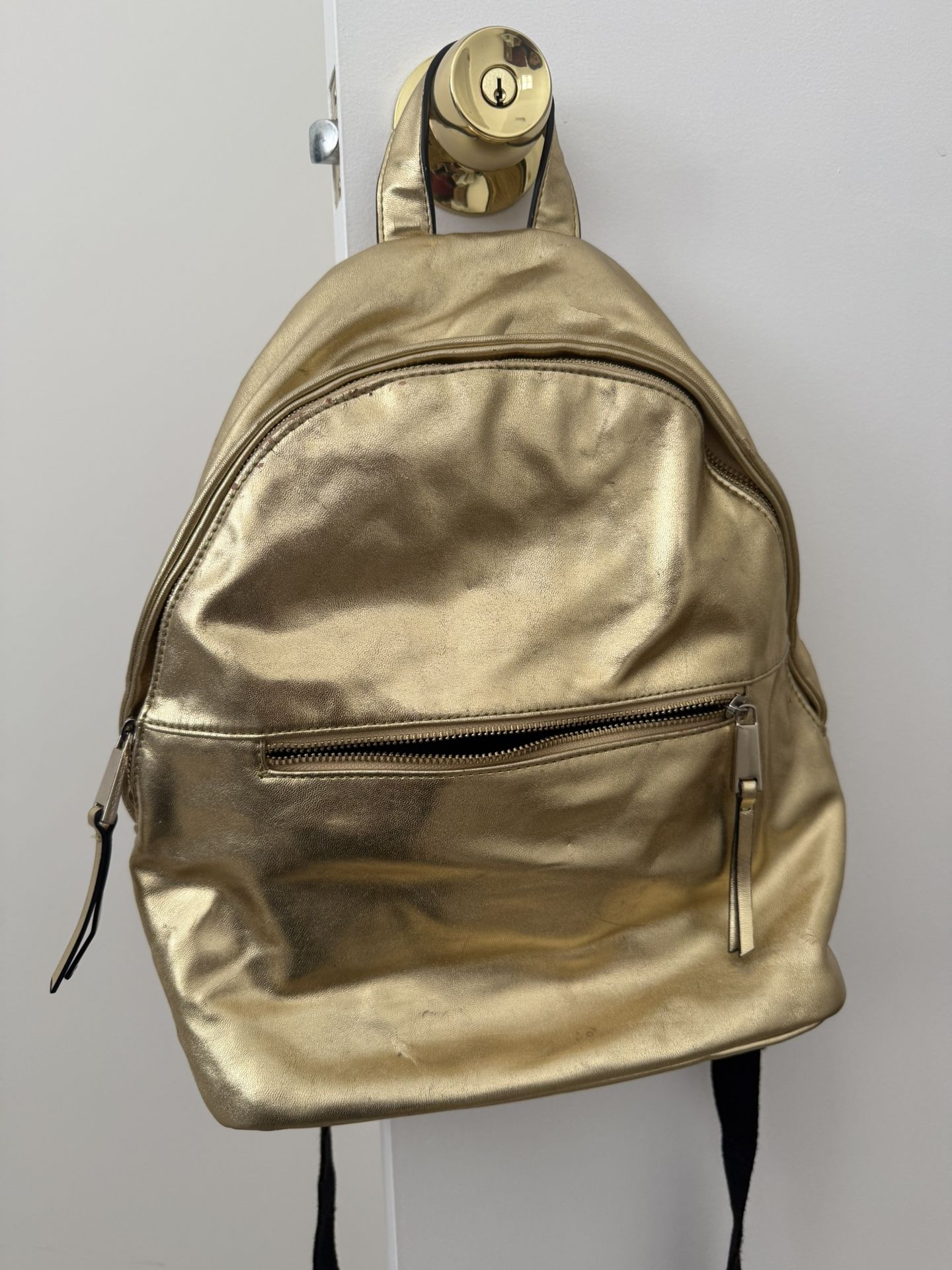 Women’s Gold Backpack Purse