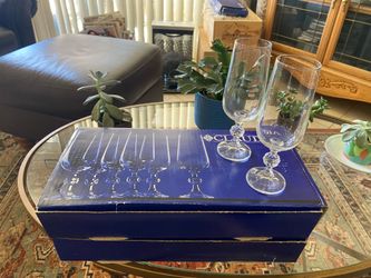 Vintage Claudia  Crystal Champagne Flutes 180 ml