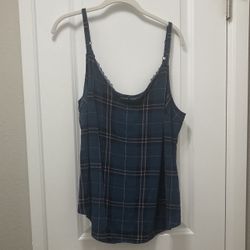 Torrid Navy Plaid Cami