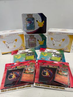 Pokemon 30th Celebration & Ascended Heroes ETB, Tin, Tech Sticker