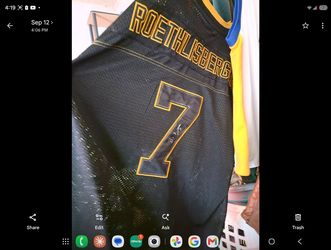 Roethlisberger jersey shadow jersey signed w/o authentication just a side by side of sig