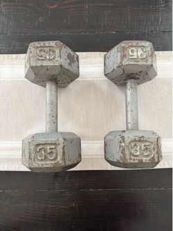 2 x 35lb weights - used
