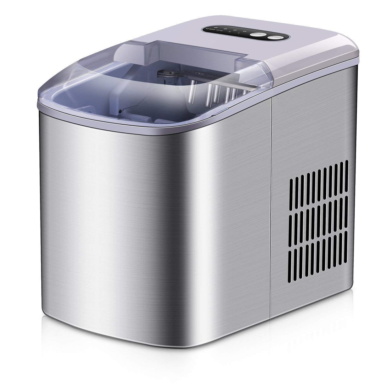 Allsees Portable Ice Maker with Compressor,Get 9 Ice Cubes in as quick as 6Minutes,Makes Over 26 lbs