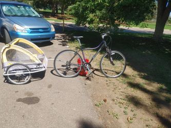 Schwinn Hybrid Bike with Child Trailer