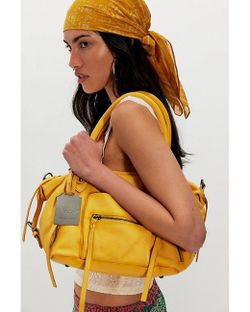 New Free People BABY EMERSON YELLOW GOLDEN SUNSET Tote Bag We The Free Rare 💛