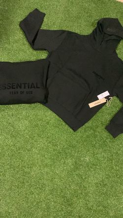 Essentials Black Stretch Limo Hoodie