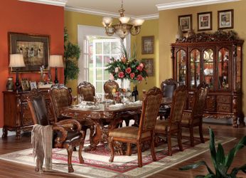 Cherry Oak 7 Piece Formal Dining Set (NO CREDIT CHECK FINANCING AVAILABLE)