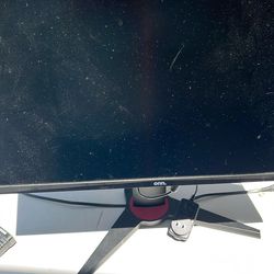 On tv monitor