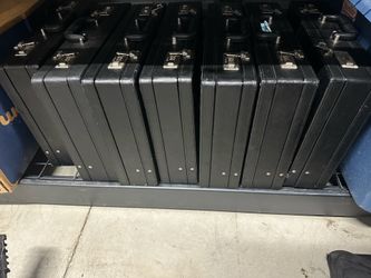 Brief cases with combination lock