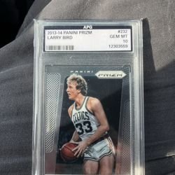 2013-2014 Larry Bird Panini prizm Gem Mint Graded 10 Card
