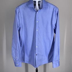 Tommy Hilfiger Blue Dress Shirt Classic Cotton