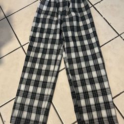 check pattern pants