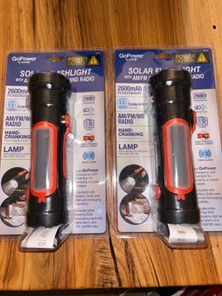 Solar Powered Flashlight With Radio