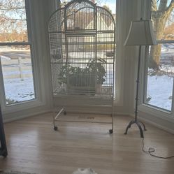 Beautiful Domed White 5’ Large Bird Cage