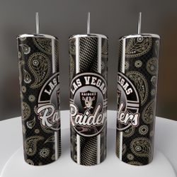 Las Vegas Raiders Football Tumbler 