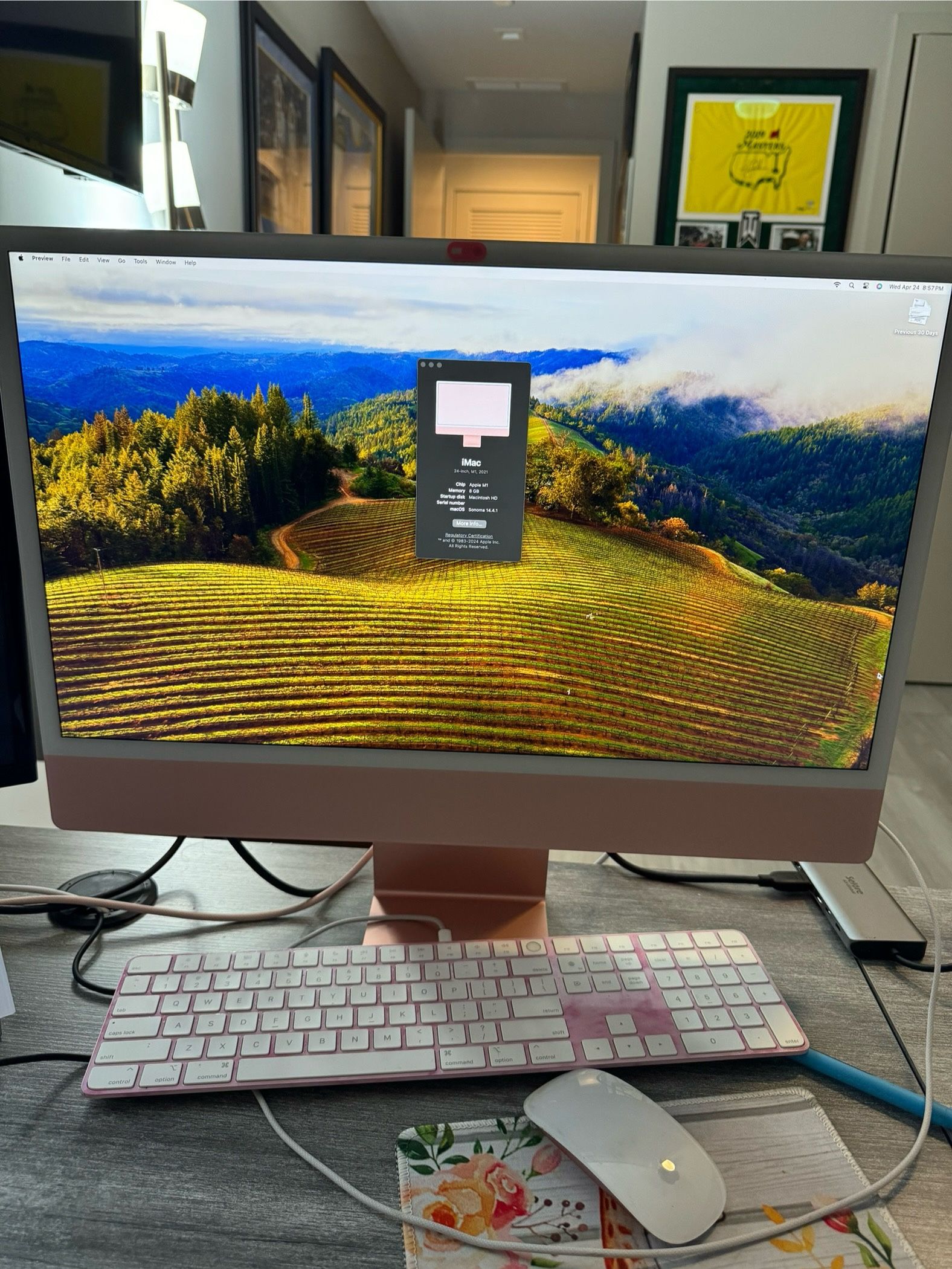 Pink iMac M1 8gb 256 SSD