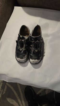 John Fluevog Platform Loafers with Ornate Buckles