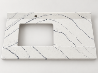 ✨ CLEARANCE SALE: 42″ Calacatta North quartz vanity top! ✨