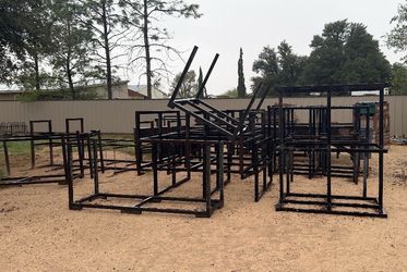 Black Steel Metal Frame Structures