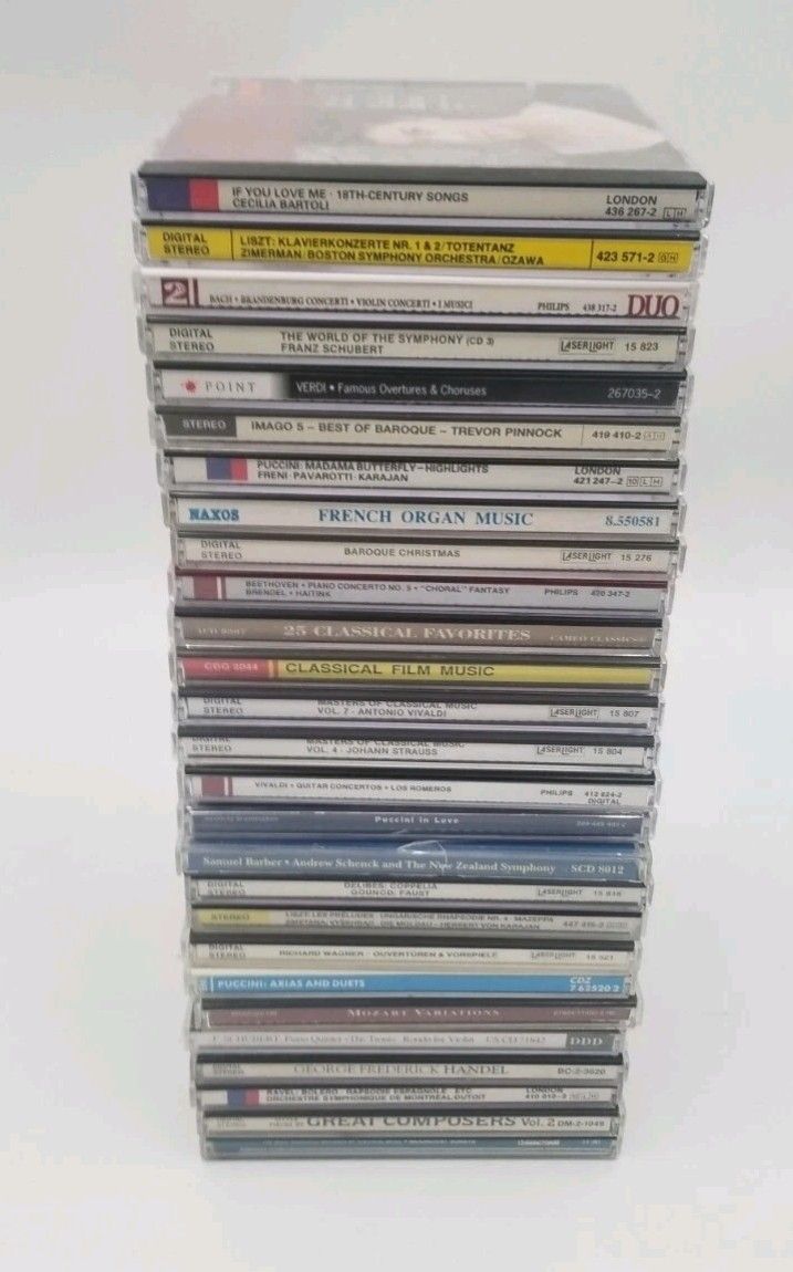 Lot Of 27 Classical CDs - Mozart, Handel, Chopin, Bach Schubert