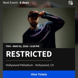 1 ticket for tonight  Thursday