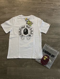 BAPE x Chrome Hearts white tee