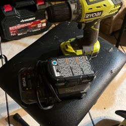 Ryobi Wireless Power drill With Charger Two Batteries And Carry Bag 