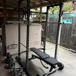Squat Rack With Weights 