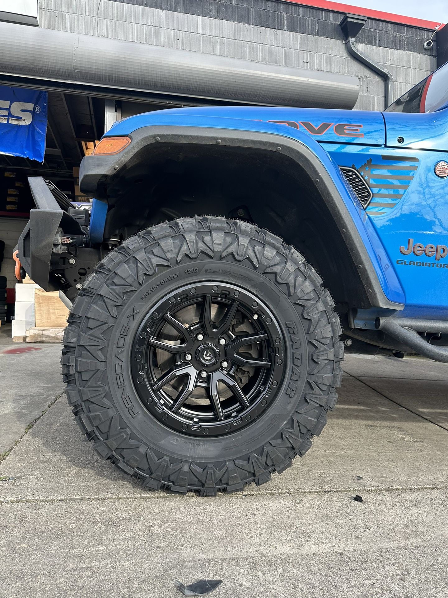 fuel Rebel D679 17x9 5x5 matte black with 35x12.50R17 mud tires available  we finance 