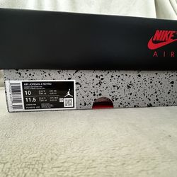 Jordan 4 White Cement Size 10 DS New 