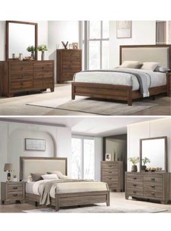 4- Pc Bedroom set Dresser,Mirror  Nightstand (1) Queen size bed frame  Not including Mattress and Box Sp