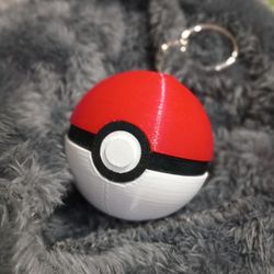 3d Pokeball Keychain 