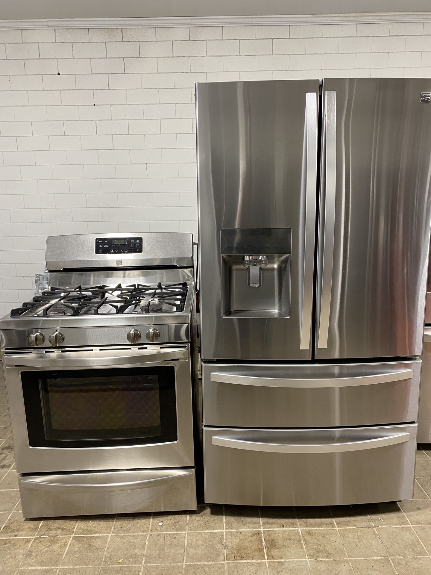 π₯ Kenmore Stainless Steel Kitchen Set β Fridge + Gas Range π₯