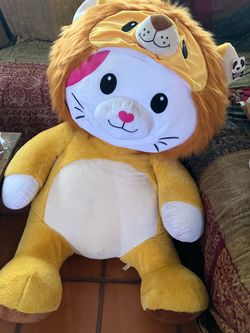 Cat in lion suit plush