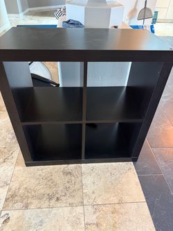 Black 4-Cube Storage Shelf Unit