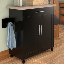 Chocolate Grey Kitchen Cart
