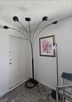 Black metal floor lamps