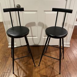 Set of 2 High Kitchen Bar Stools