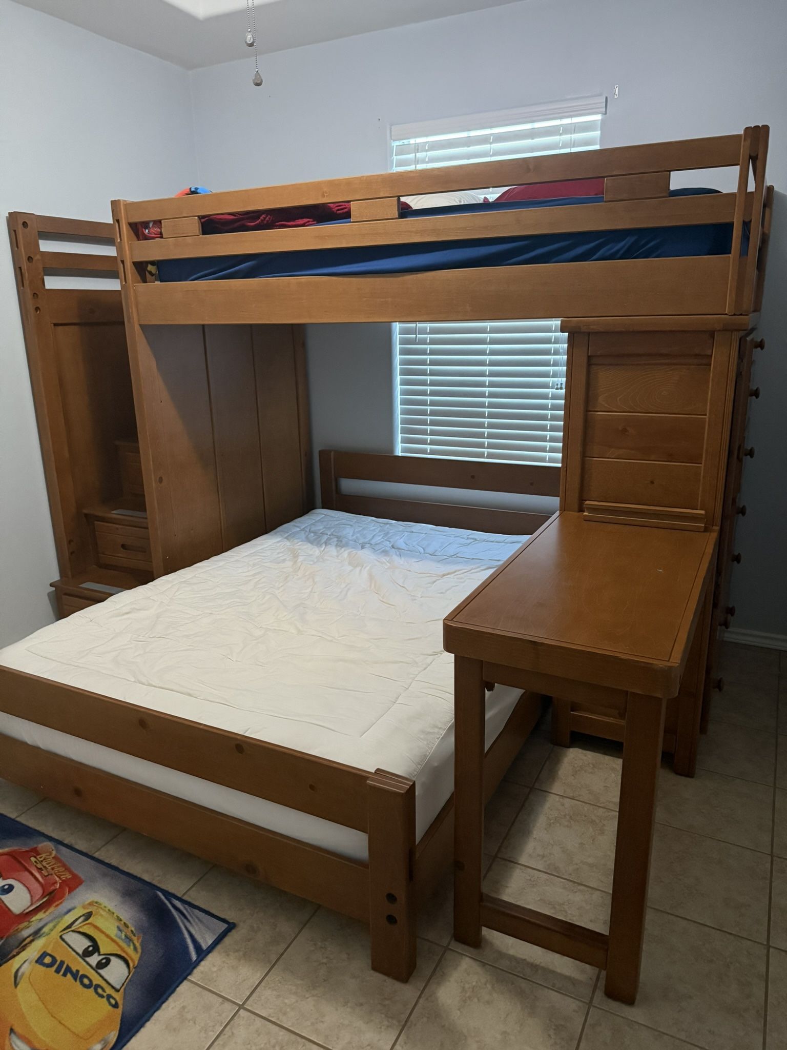 Kids Creekside Chestnut Twin/Full Step Loft with Desk