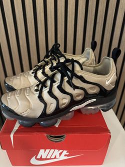 Nike Air VaporMax Plus Beige Black Sz 9.5