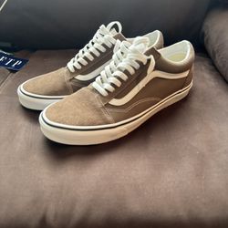 brown vans old skool size 12