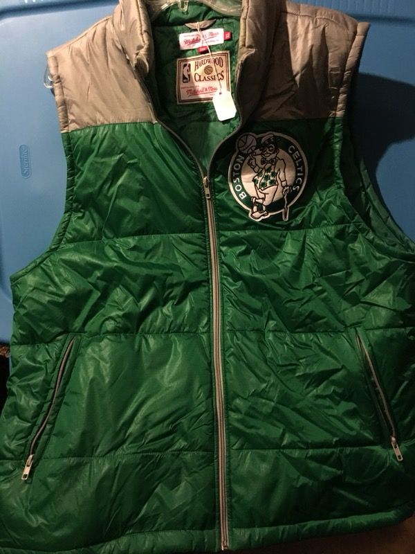 Boston celtics mitchell & ness zip vest size xl (new)