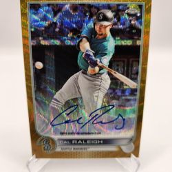 Cal Raleigh 2022 Topps Chrome Baseball GOLD Auto 