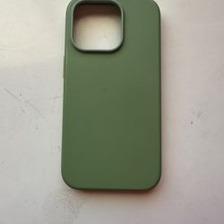 iPhone 14 Pro Silicone Green Case 