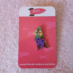 Disney Chip from Chip 'n Dale, dressed as a bunch of grapes pin