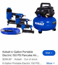 NEW IN BOX KOBALT COMPRESSOR WITH ACCESORIES INCLUIDED