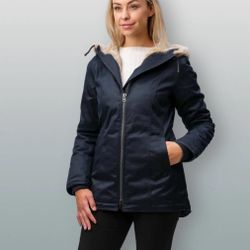 Freshemp Originals Ladies' Jacket AKA  The Hoodlamb Women's Classic Hemp Jacket in Black