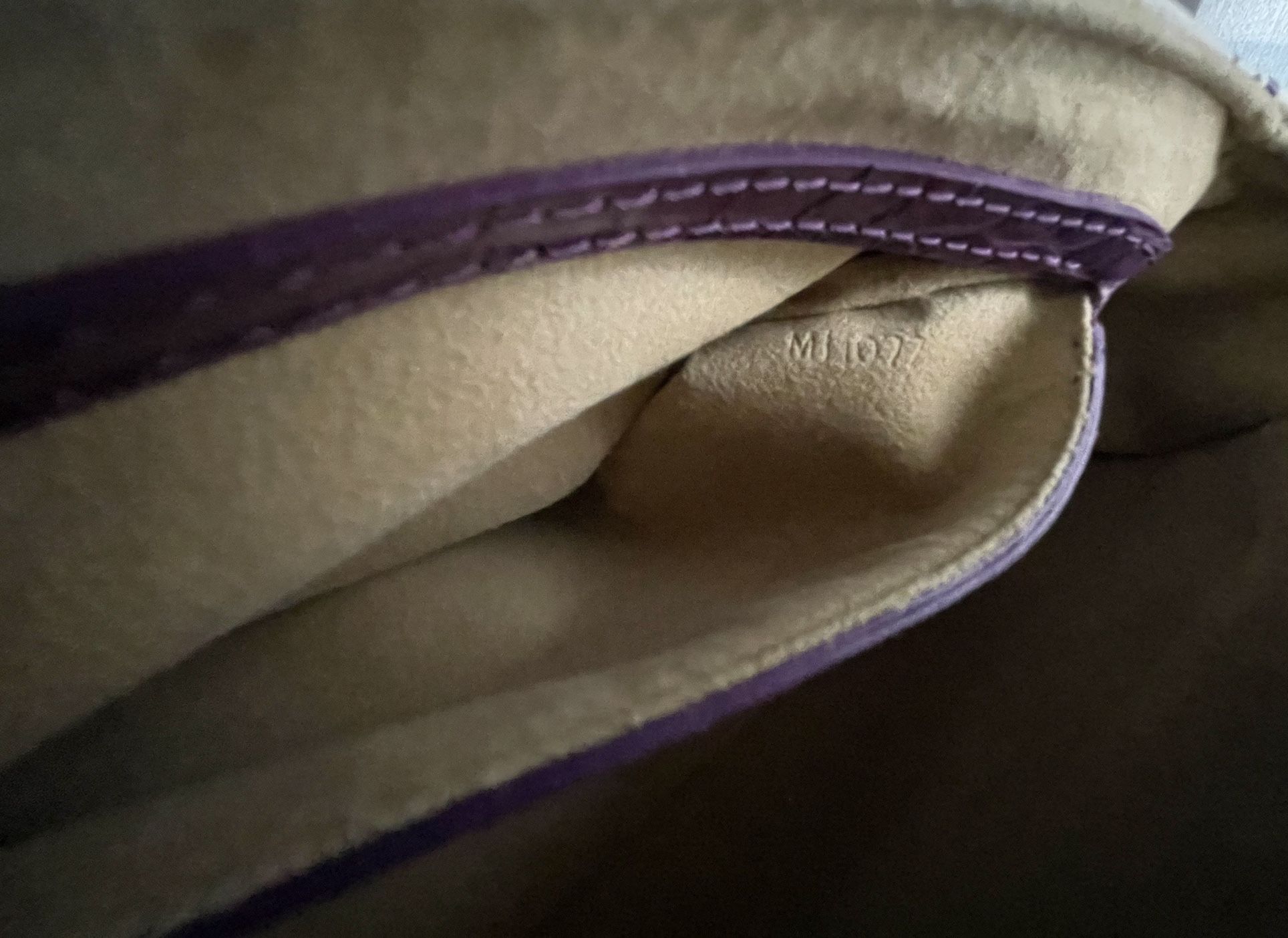 Louis Vuitton Limited Edition Purple Alligator White Monogram Multicolore  Marilyn Bag - Yoogi's Closet