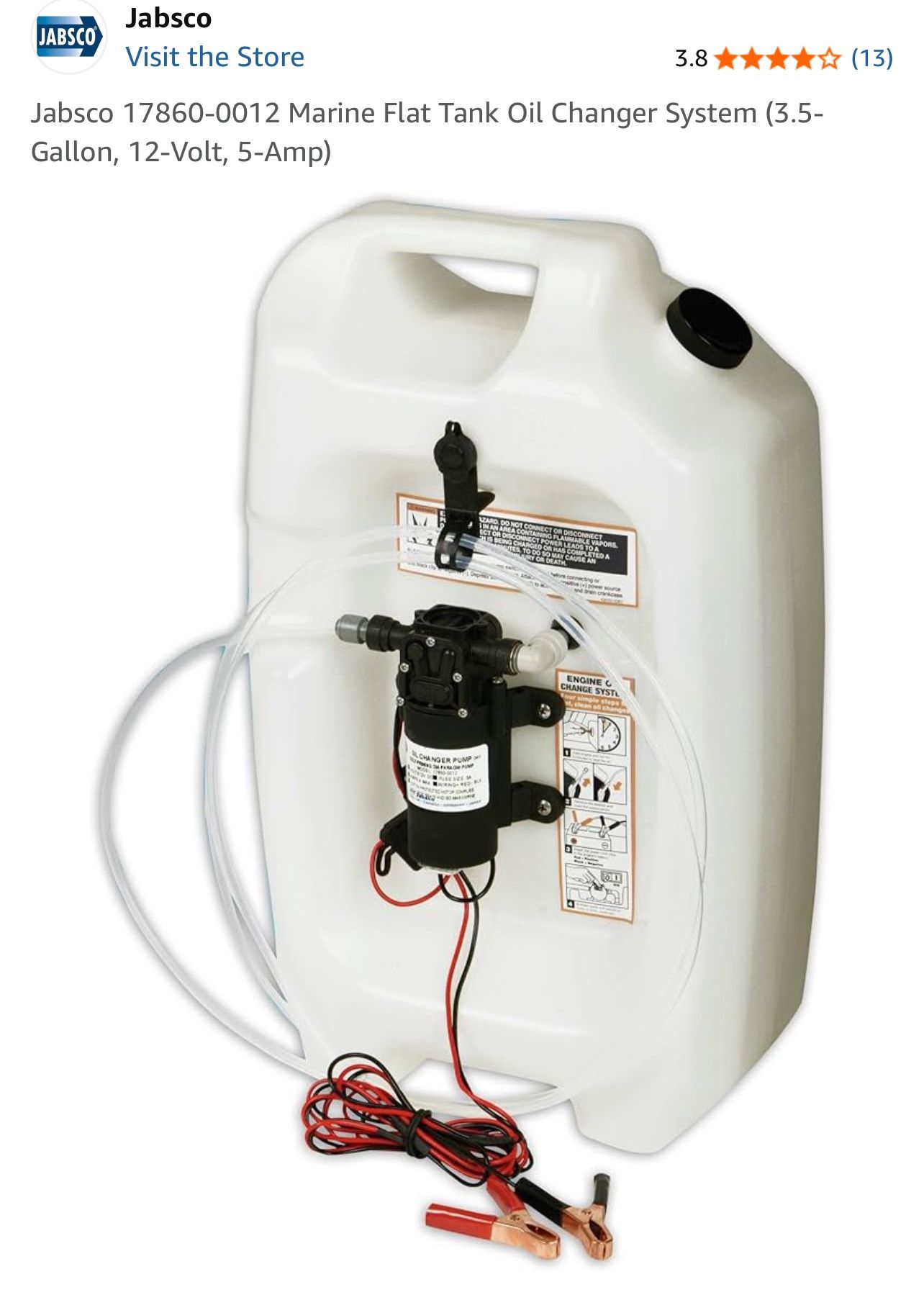 JABSCO Oll & Fluid Changing System